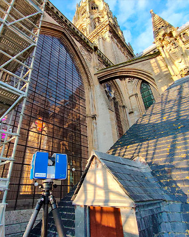 Relevé architectural d'une cathédrale